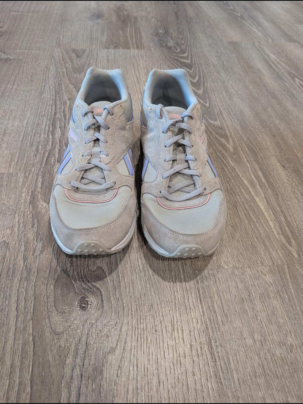 Reebok GL 1000 Grey Suede Pastel Pink Blue Retro Heritage Lifestyle Sneakers